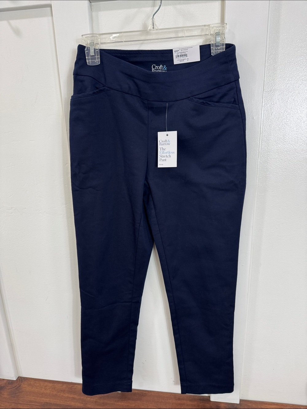 croft & barrow Navy Stretch Ponte Pants NWT SZ 4 petite